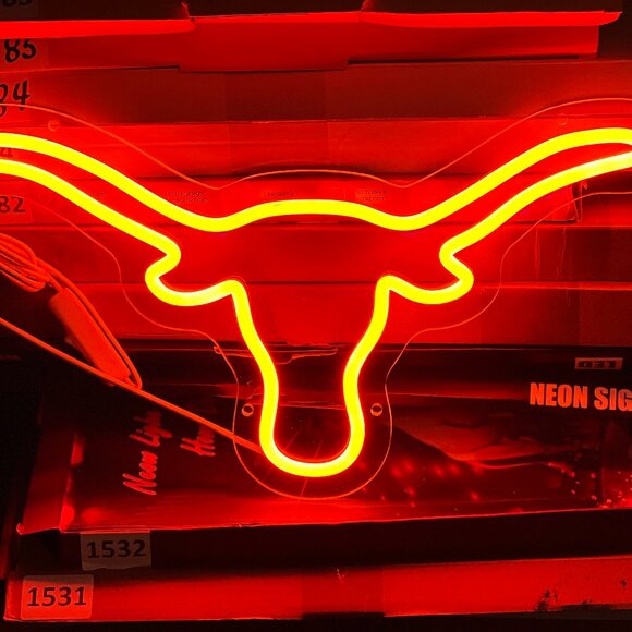 TEXAS LONGHORN NEON LED SIGN - Picture 1 of 3